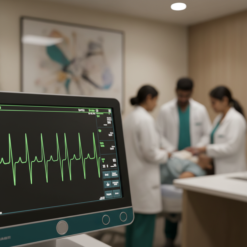 ECG monitor in a modern clinical setting